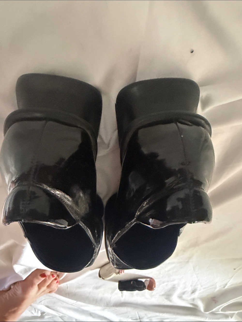 Prada Black Patent Leather Square-Toe Loafers - Picture 13 of 14